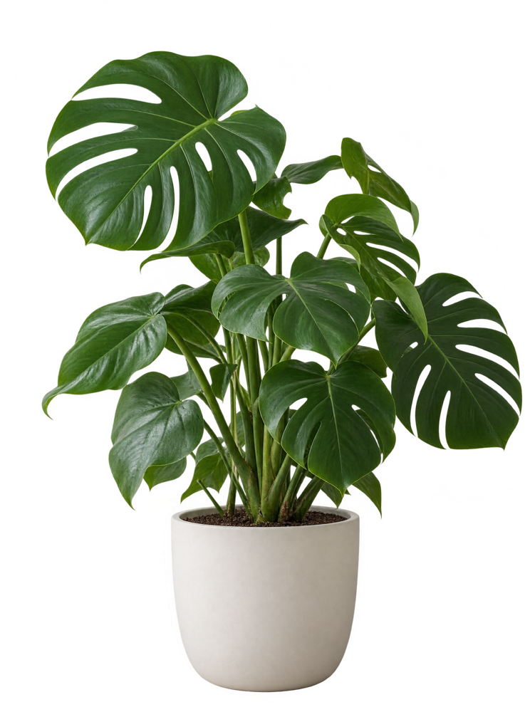 A monstera plant in a pot